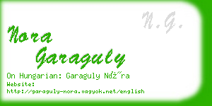 nora garaguly business card